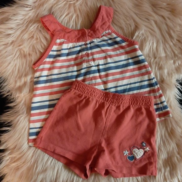 Navy Patriotic Short Set